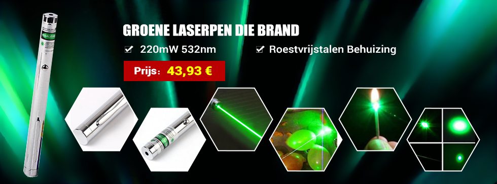 Groene laserpen die brand