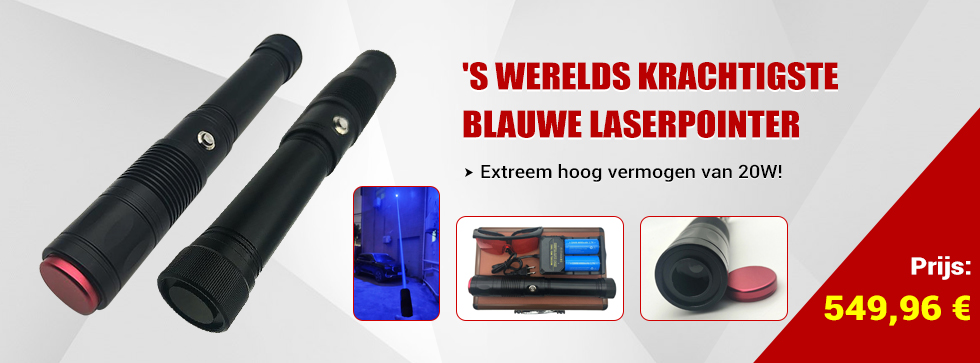 's Werelds krachtigste blauwe laser pointer