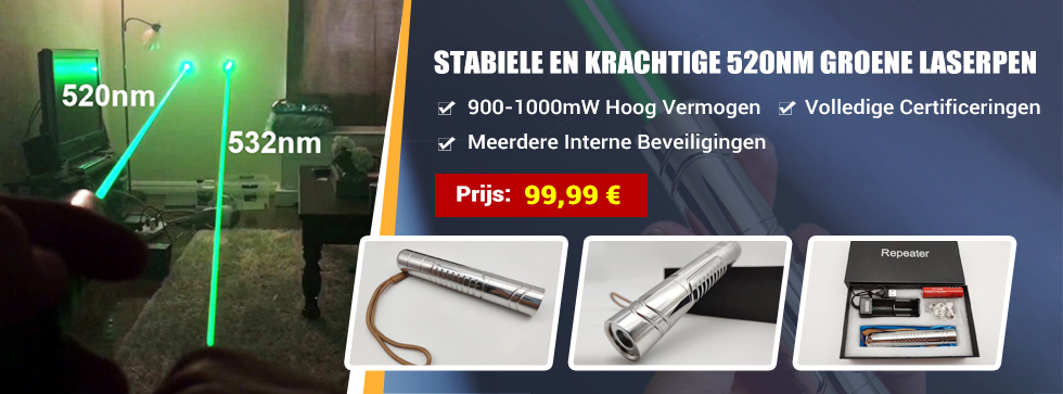 superkrachtige groene laserpen branden