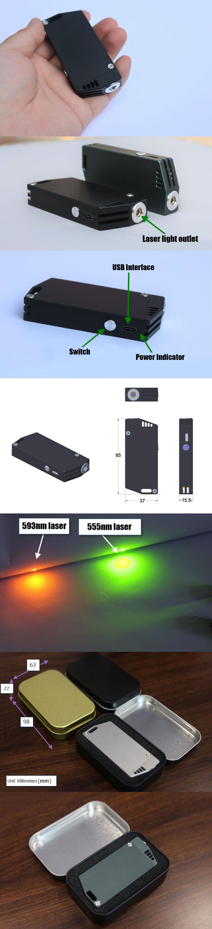 555 nm Geelgroene Laserpointer