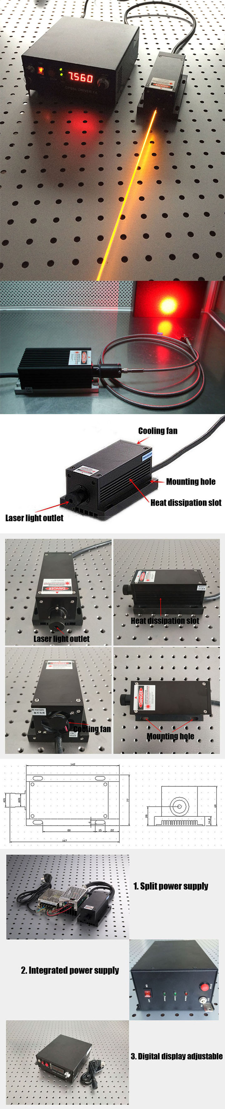 DPSS 589 nm Gele Laser Module