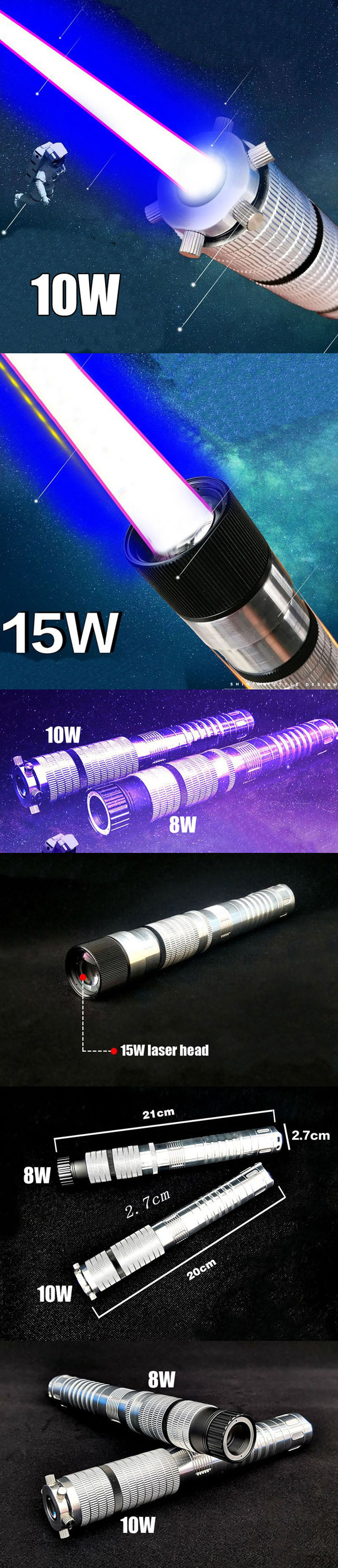 Laserpointer 8W / 10W / 15W