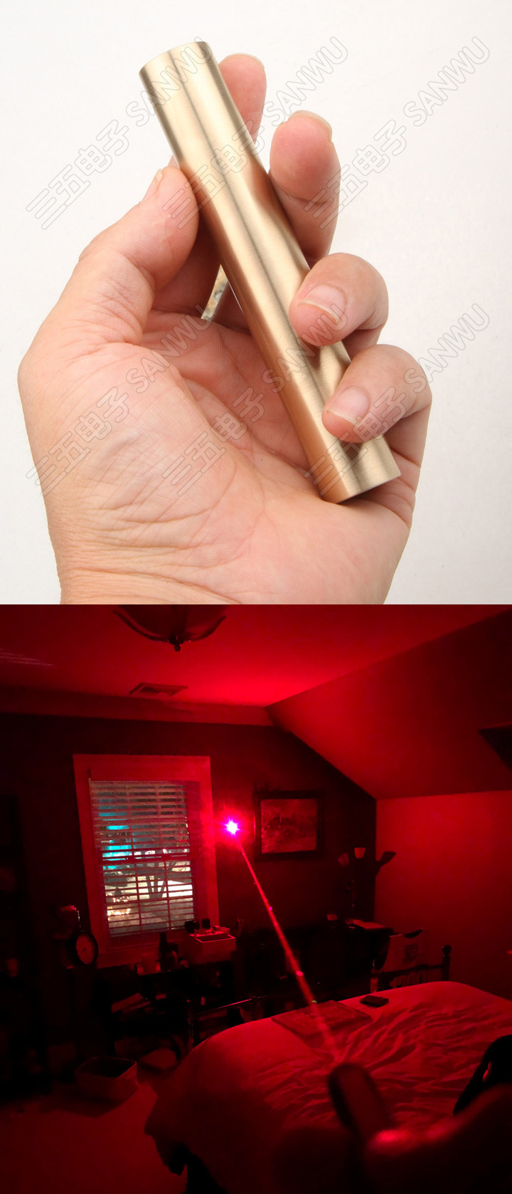 Krachtige Oranje-Rode Laser Pointer